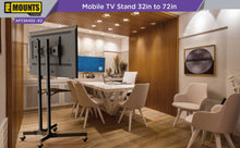Load image into Gallery viewer, ProMount Rolling TV Stand with Mount and Adjustable Shelf for 32"-72" TVs, Holds up to 110lbs(AFCS6402-02) - One Products