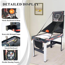 Load image into Gallery viewer, 4 in 1 Combo Game Table, including Air Hockey, Basketball, shooting and darts (GS-GT-1430) ProMounts Hybrid Multi-Game Tables