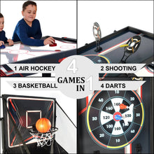 Load image into Gallery viewer, 4 in 1 Combo Game Table, including Air Hockey, Basketball, shooting and darts (GS-GT-1430) ProMounts Hybrid Multi-Game Tables