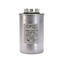 Load image into Gallery viewer, ONE Power CBB65 440-Volt 35/5-MFD Round Double Run Capacitor (OPCDR355) One Products