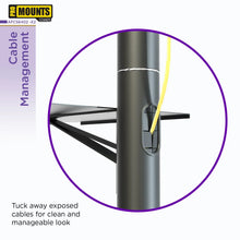 Load image into Gallery viewer, ProMount Rolling TV Stand with Mount and Adjustable Shelf for 32"-72" TVs, Holds up to 110lbs(AFCS6402-02) - One Products