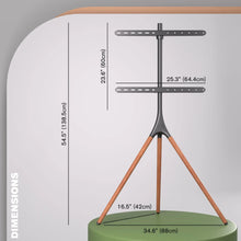 Load image into Gallery viewer, ProMounts Artistic Tripod TV Stand Mount for 47”-72” Screens, Holds up to 55lbs (AFMSS6401) ProMounts