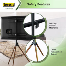 Load image into Gallery viewer, ProMounts Artistic Tripod TV Stand Mount for 47”-72” Screens, Holds up to 55lbs (AFMSS6401) ProMounts