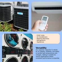 Load image into Gallery viewer, ONE Power 45/5-MFD, 370V or 440V Dual Run A/C Capacitor 45+5 uF CBB65B Air Conditioner Capacitors for AC Unit Fan Motor Start or Heat Pump or Condenser Straight Cool (OPCDR455) One Products