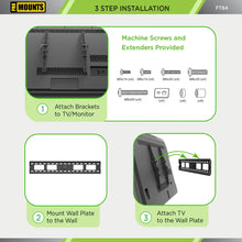 Load image into Gallery viewer, ProMounts Tilt/Tilting TV Wall Mount For 50" to 92" TVs Up to 165lbs (FT84) - One Products