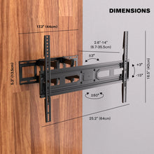 Load image into Gallery viewer, ProMounts Articulating/Full Motion Heavy Duty TV Wall Mount for 37-80 Inch LED, LCD Plasma Flat and Curved TV Screens Holds Up to 88 lbs, Max VESA 600x400 (OMA6403) One Products Articulating Mount