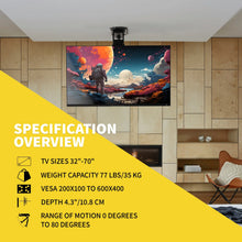 Load image into Gallery viewer, Motorized Ceiling TV Mount for TVs 32" - 70" Up to 77 lbs with Smart App Promounts