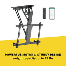 Load image into Gallery viewer, Motorized Ceiling TV Mount for TVs 32" - 70" Up to 77 lbs with Smart App Promounts