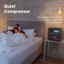 Load image into Gallery viewer, Husky Premium 1.6 Cu.Ft Premium Freestanding Glass Door Beverage Cooler & Mini Fridge, Black - One Products