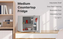 Load image into Gallery viewer, SnowLion Premium 43L Retro Style Mini Fridge 1.5 C.ft. Freestanding Under-counter refrigerator in White (OSFS009-WM) SnowLion Solid Door Medium