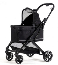 Load image into Gallery viewer, Pet Stroller with 4 Wheels, Puppy Strollers for Small/Medium Dogs and Cats up to 50lbs, Lightweight Pet Travel Carrier with Detachable Cushion, Storage Basket in Black One Products