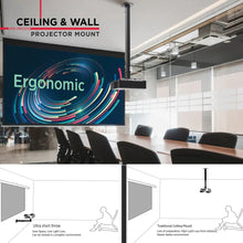 Load image into Gallery viewer, PoMounts Universal Extended Overhead Ceiling Projector Mount, Supports up to 132lbs (UPR-PRO200) - One Products