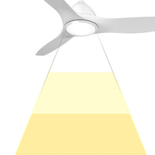 Load image into Gallery viewer, ProMounts 52 in. WiFi 3-Blade Smart Ceiling Fan with Reversible Motor, 6 Speeds and 3 Color Temperatures, App Control, White One Smart CE Gear Ceiling Fan
