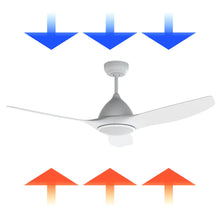 Load image into Gallery viewer, ProMounts 52 in. WiFi 3-Blade Smart Ceiling Fan with Reversible Motor, 6 Speeds and 3 Color Temperatures, App Control, White One Smart CE Gear Ceiling Fan