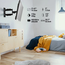 Load image into Gallery viewer, ProMounts Articulating/Full Motion TV Wall Mount for 17" to 47" TVs up to 77lbs ProMounts Articulating Mount