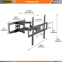 Load image into Gallery viewer, ProMounts Articulating / Full Motion TV Wall Mount for 37" to 92" TVs Up to 88lbs ProMounts Articulating Mount