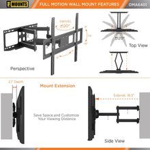 Load image into Gallery viewer, ProMounts Articulating / Full Motion TV Wall Mount for 37" to 92" TVs Up to 88lbs ProMounts Articulating Mount