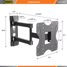 Load image into Gallery viewer, ProMounts Articulating/Full Motion TV Wall Mount for TVs 26"-45" Up to 77 lbs ProMounts Articulating Mount