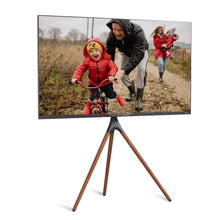 Load image into Gallery viewer, ProMounts Artistic Easel Tripod TV Stand for 47-72 inch LED LCD OLED Flat and Curved Screens, Portable Height Adjustable TV Mount Stand for Bedroom, Living Room, Studio ProMounts