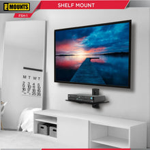 Load image into Gallery viewer, Promounts Durable Singel AV Wall Shelf, Single Glass, Supports up to 17.6lbs Max Weight (FSH1) ProMounts Component Shelf