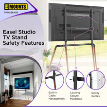 Load image into Gallery viewer, ProMounts Easel TV Stand Mount For 42"-84" TVs And Holds Up To 99Lbs ProMounts TV Stand