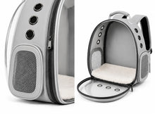Load image into Gallery viewer, ProMounts Pet Carrier Backpack for Cats & Small Dogs, Airline-Friendly Bubble Carrier with Mesh Ventilation & Safety Leash | Gray One Products