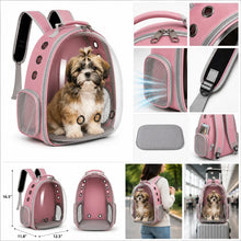 Load image into Gallery viewer, ProMounts Pet Carrier Backpack for Cats & Small Dogs, Airline-Friendly Bubble Carrier with Mesh Ventilation & Safety Leash | Pink One Products