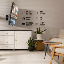 Load image into Gallery viewer, ProMounts Premium Articulating TV Wall Mount for Heavy Duty TV for 17-42 Inch Flat and Curved TV Screens, Holds Up to 44 lbs Max VESA 200x200 ProMounts Articulating Mount