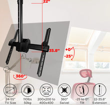 Load image into Gallery viewer, ProMounts Premium TV Ceiling Mount Fits Most 32-65 inch, Holds 88lbs ProMounts Ceiling Mount