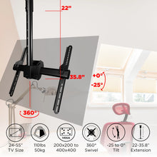Load image into Gallery viewer, ProMounts Premium TV Ceiling Mount Fits Most 32-65 inch, Holds 88lbs ProMounts Ceiling Mount