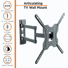 Load image into Gallery viewer, ProMounts Small Articulating/Full-Motion TV Wall Mount for 23’’- 60’’ and up to 88lbs ProMounts Articulating Mount