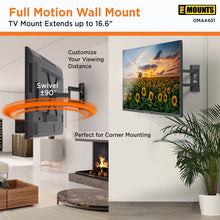Load image into Gallery viewer, ProMounts Small Articulating/Full-Motion TV Wall Mount for 23’’- 60’’ and up to 88lbs ProMounts Articulating Mount
