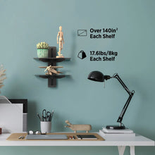 Load image into Gallery viewer, Promounts Double Glass AV Wall Shelf, Holds up to 17.6lbs each, TV Shelf with Strengthened Tempered Glasses for DVD Players, Cable Boxes, Games Consoles, Floating Shelves ProMounts Specialty