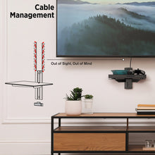 Load image into Gallery viewer, Promounts Durable Singel AV Wall Shelf, Single Glass, Supports up to 17.6lbs Max Weight (FSH1) ProMounts Component Shelf