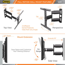 Load image into Gallery viewer, ProMounts Articulating / Full Motion TV Wall Mount for 30" to 65" TVs Up to 80lbs (SAM) - One Products