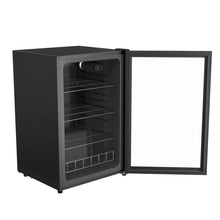 Load image into Gallery viewer, SnowLion Premium 131L Beverage Refrigerator 4.6 Cu.ft. Freestanding Mini Fridge With Glass Door in Black SnowLion Glass Door Extra Large