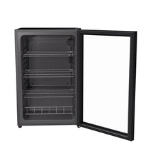 Load image into Gallery viewer, SnowLion Premium 131L Beverage Refrigerator 4.6 Cu.ft. Freestanding Mini Fridge With Glass Door in Black SnowLion Glass Door Extra Large