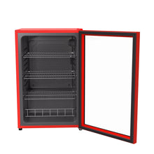 Load image into Gallery viewer, SnowLion Premium 131L Beverage Refrigerator 4.6 Cu.ft. Freestanding Mini Fridge With Glass Door in Red SnowLion Glass Door Extra Large