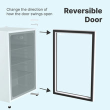 Load image into Gallery viewer, SnowLion Premium 131L Beverage Refrigerator 4.6 Cu.ft. Freestanding Mini Fridge With Glass Door in White SnowLion Glass Door Extra Large