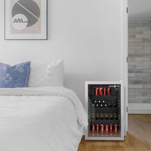 Load image into Gallery viewer, SnowLion Premium 131L Beverage Refrigerator 4.6 Cu.ft. Freestanding Mini Fridge With Glass Door in White SnowLion Glass Door Extra Large