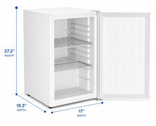 Load image into Gallery viewer, SnowLion Premium 65L Solid Door 2.3 Cu.ft. Freestanding Under-Counter Mini Fridge in White (OSFS015-WL)