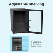 Load image into Gallery viewer, SnowLion Premium 69L Beverage Refrigerator 2.4 Cu.ft. Freestanding Mini Fridge With Glass Door in Black SnowLion Glass Door Large