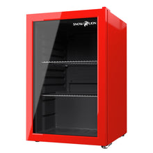 Load image into Gallery viewer, SnowLion Premium 69L Beverage Refrigerator 2.4 Cu.ft. Freestanding Mini Fridge With Glass Door in Red SnowLion Glass Door Large