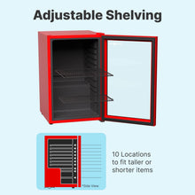 Load image into Gallery viewer, SnowLion Premium 69L Beverage Refrigerator 2.4 Cu.ft. Freestanding Mini Fridge With Glass Door in Red SnowLion Glass Door Large