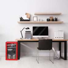 Load image into Gallery viewer, SnowLion Premium 69L Beverage Refrigerator 2.4 Cu.ft. Freestanding Mini Fridge With Glass Door in Red SnowLion Glass Door Large