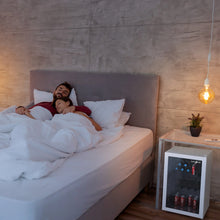 Load image into Gallery viewer, SnowLion Premium 69L Beverage Refrigerator 2.4 Cu.ft. Freestanding Mini Fridge With Glass Door in White SnowLion Glass Door Large