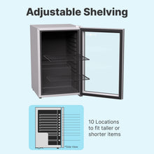 Load image into Gallery viewer, SnowLion Premium 69L Beverage Refrigerator 2.4 Cu.ft. Freestanding Mini Fridge With Glass Door in White SnowLion Glass Door Large