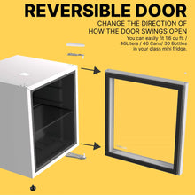 Load image into Gallery viewer, Husky Premium 1.6 Cu.Ft Premium Freestanding Glass Door Beverage Cooler & Mini Fridge, Black - One Products