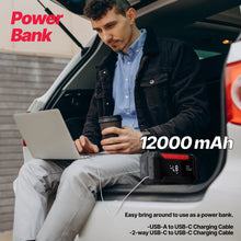 Load image into Gallery viewer, ONE Jump Starter 1200A Peak Battery Pack, Ultrasafe Car Battery Jumpstarter, 12V Jump Box for Battery up to 7L Gas or 5L Diesel Engine, Battery Booster 65W Fast Charger, Portable Hard Case/Dust Tight(OAJS-1201) - One Products