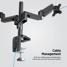 Load image into Gallery viewer, ProMounts Landscape to Portrait Double Monitor Arms for 13" to 32" Screens Holds up to 17.6 lbs - One Products